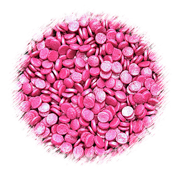 Sprinkle-It™ Shimmer Confetti Dot Sprinkles: Petunia Pink 4mm | www.sprinklebeesweet.com