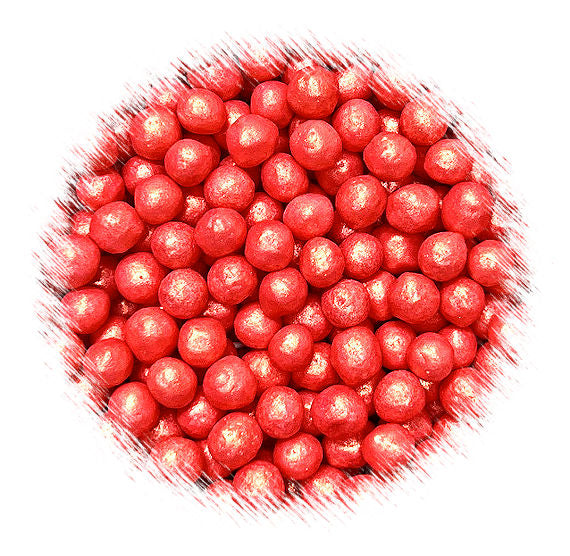 Sprinkle-It® 6mm Chocolate Crispy Pearls: Shimmer Pink Warm Tone | www.sprinklebeesweet.com