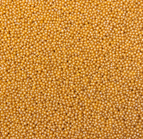 Bulk Nonpareils: Shimmer Pure Gold | www.sprinklebeesweet.com