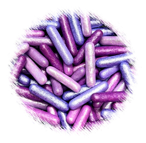 Sprinkle-It® Edible Candy Rods: Frosted Ombre Purple | www.sprinklebeesweet.com