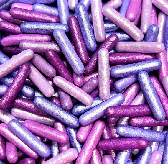 Sprinkle-It® Edible Candy Rods: Frosted Ombre Purple | www.sprinklebeesweet.com