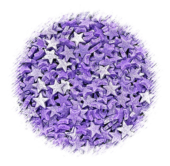 Shimmer Purple Star Sprinkles | www.sprinklebeesweet.com