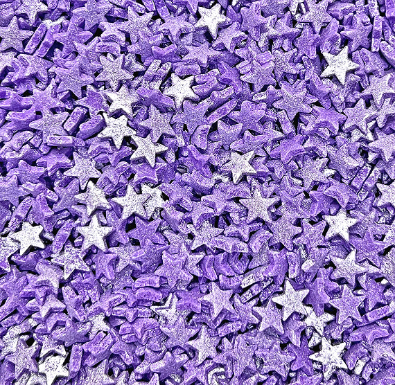Shimmer Purple Star Sprinkles | www.sprinklebeesweet.com
