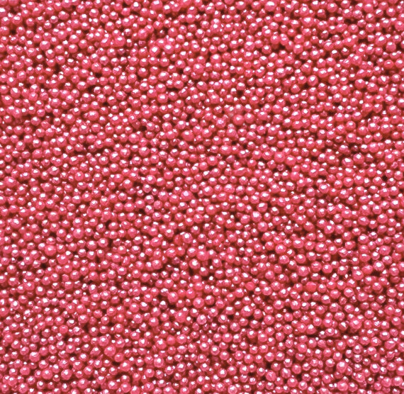 Shimmer Red Raspberry Pink Nonpareils | www.sprinklebeesweet.com