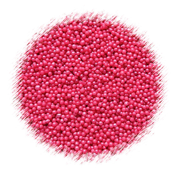 Shimmer Deep Pink Nonpareils | www.sprinklebeesweet.com