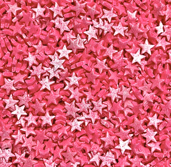 Shimmer Pink Star Sprinkles | www.sprinklebeesweet.com