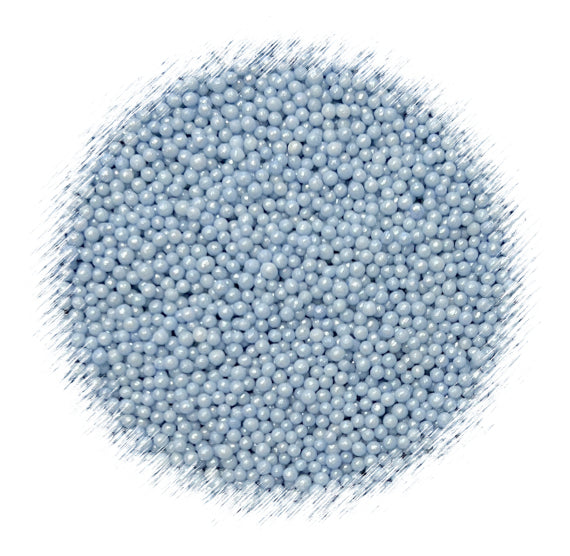 Bulk Nonpareils: Shimmer Pale Gingham Blue | www.sprinklebeesweet.com