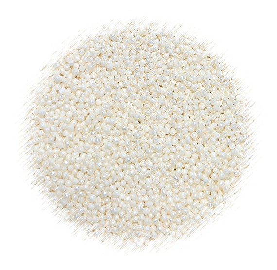 Shimmer Off White Nonpareils | www.sprinklebeesweet.com