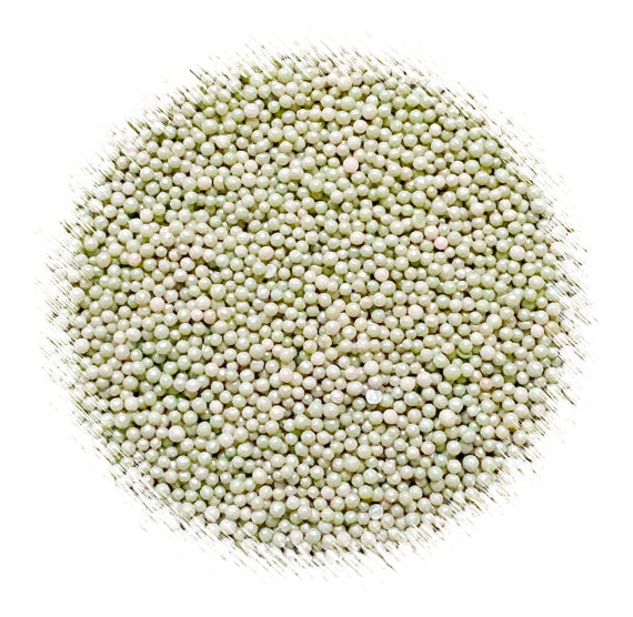 Bulk Nonpareils: Shimmer Pale Fern Green | www.sprinklebeesweet.com