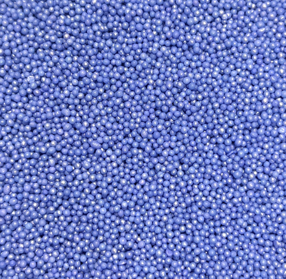 Bulk Nonpareils: Shimmer Periwinkle Blue | www.sprinklebeesweet.com