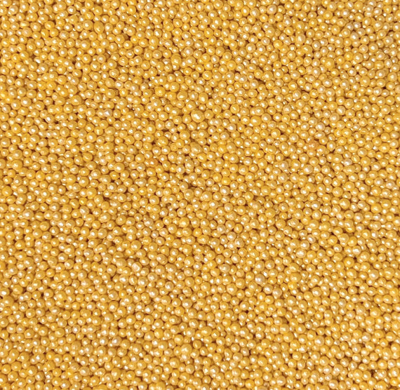 Shimmer Soft Gold Nonpareils | www.sprinklebeesweet.com