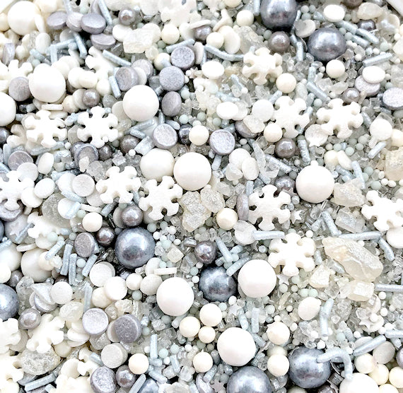 Sprinklefetti™ Christmas Sprinkle Mix: Silver & Snowflakes