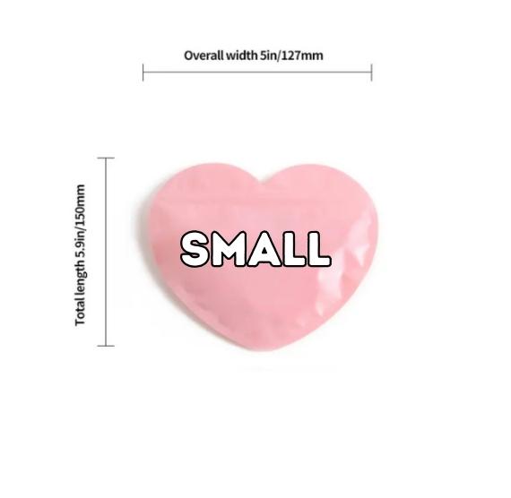 Heart Shaped Treat Bags: Pink or Red | www.sprinklebeesweet.com