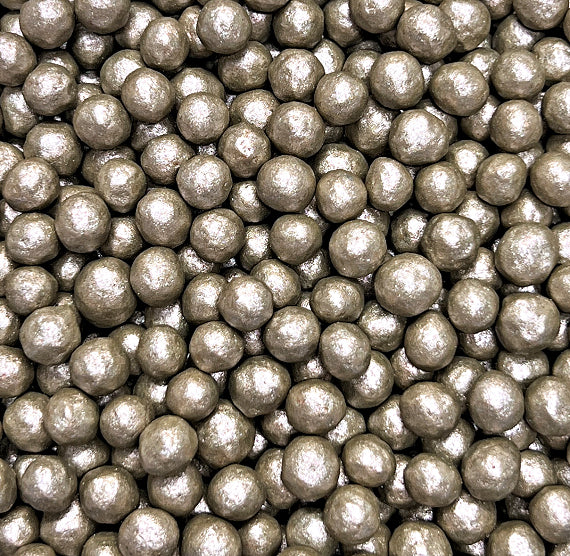Sprinkle-It® 6mm Chocolate Crispy Pearls: Shimmer Taupe | www.sprinklebeesweet.com