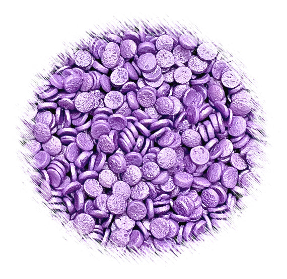 Sprinkle-It™ Shimmer Confetti Dot Sprinkles: Soft Purple 4mm | www.sprinklebeesweet.com