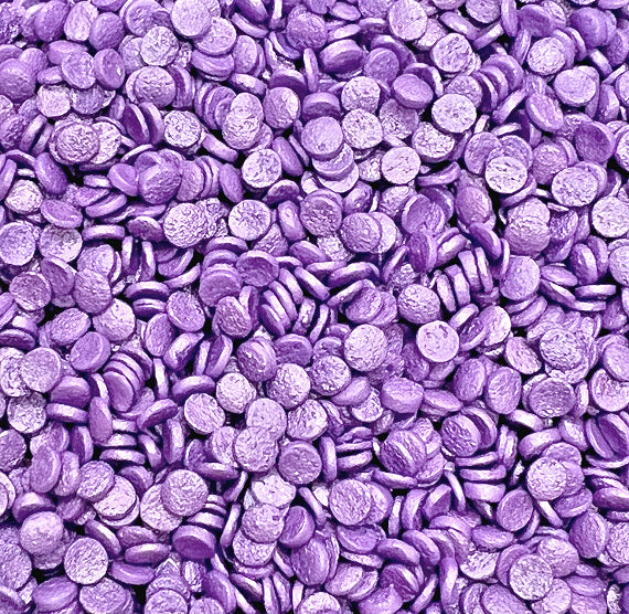 Sprinkle-It® Shimmer Confetti Dot Sprinkles: Soft Purple 4mm | www.sprinklebeesweet.com