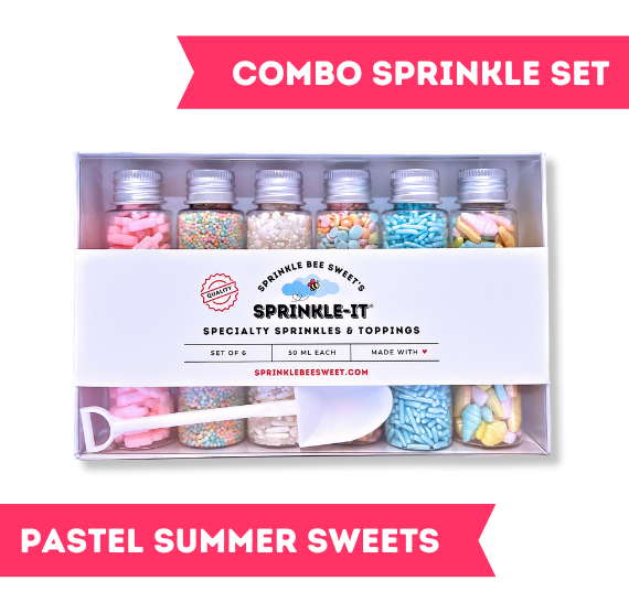 Sprinkle-It® Sprinkles Gift Set of 6: Pastel Summer Sweets | www.sprinklebeesweet.com