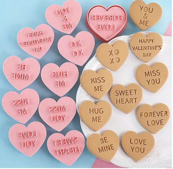 Valentine's Day Cookie Cutter Stampers Set | www.sprinklebeesweet.com