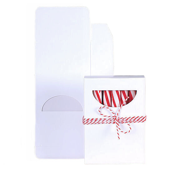 Rectangle Candy Boxes with Windows: White | www.sprinklebeesweet.com