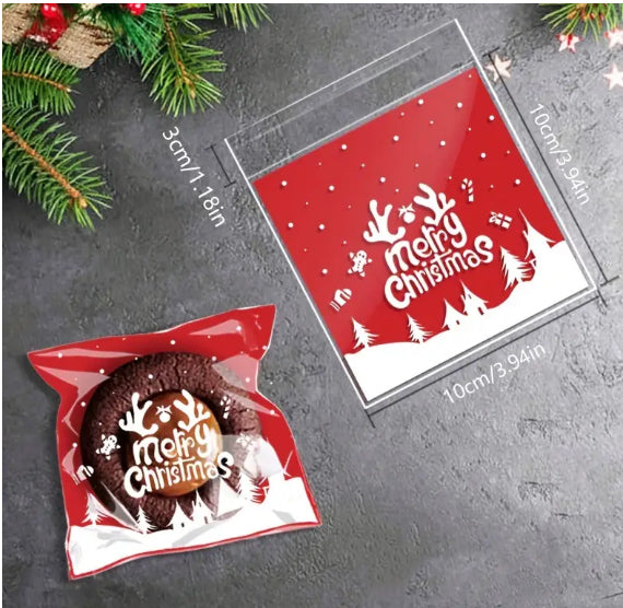 Mini Merry Christmas Cookie Bags | www.sprinklebeesweet.com