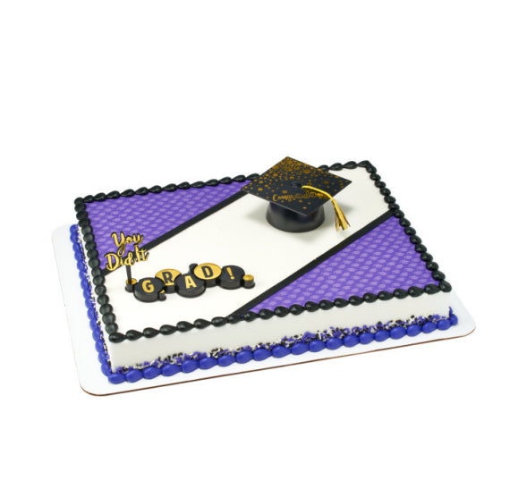 Graduation Cake Toppers Set: You Did It | www.sprinklebeesweet.com