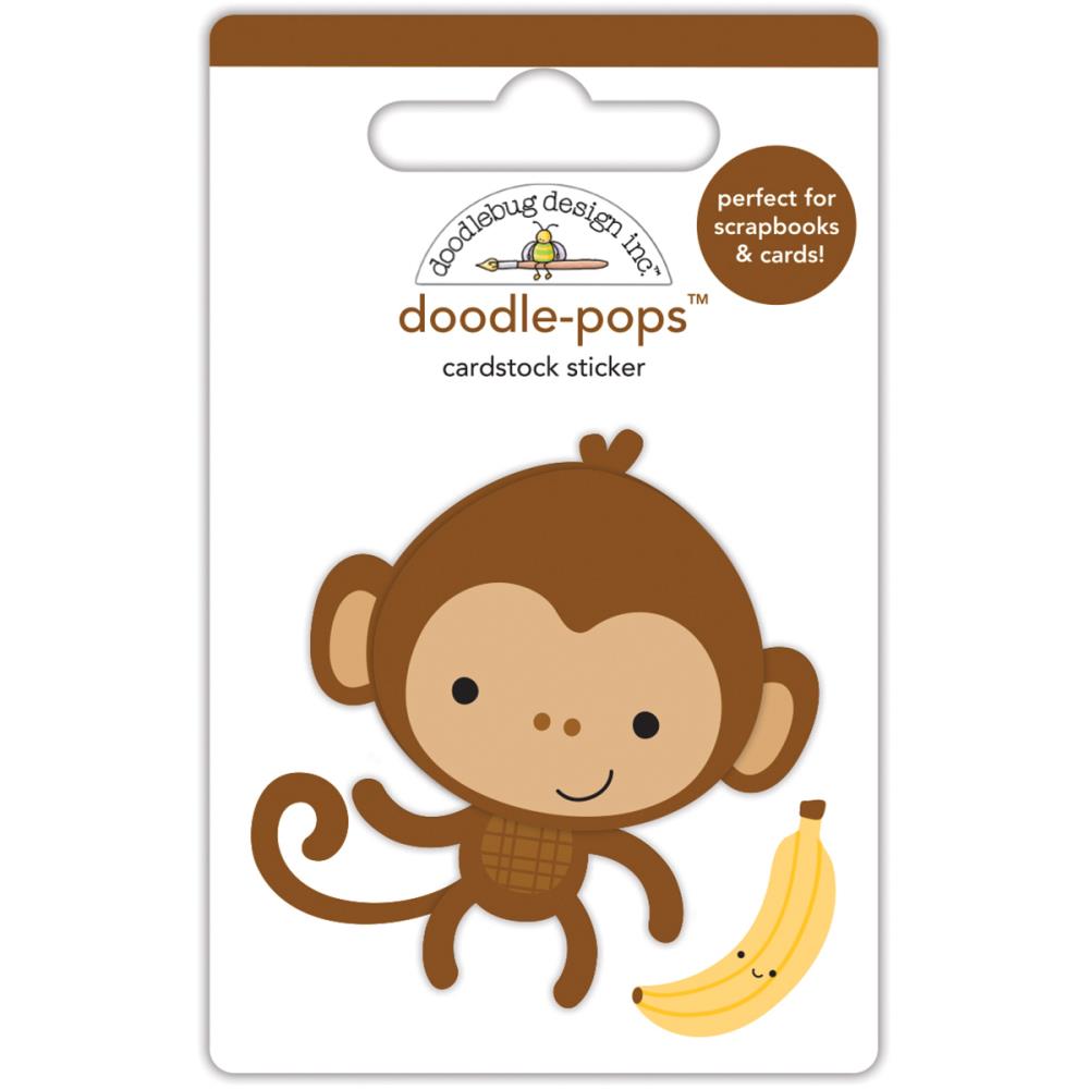 Doodle-Pops Monkey Sticker | www.sprinklebeesweet.com