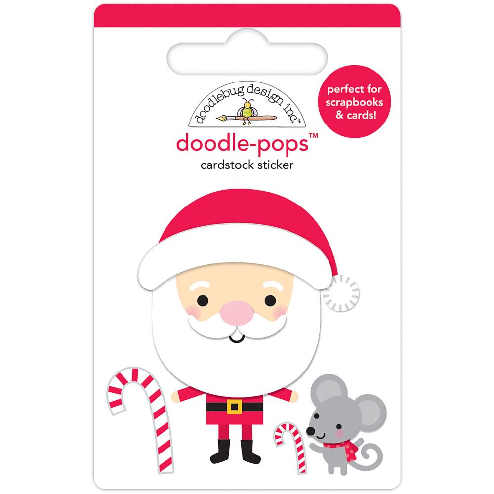 Doodle-Pops Santa Sticker with Mouse | www.sprinklebeesweet.com