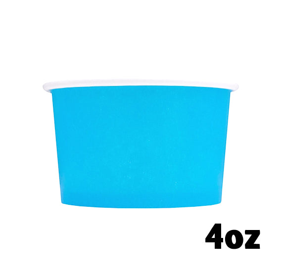 Small Blue Ice Cream Cups: 4oz | www.sprinklebeesweet.com