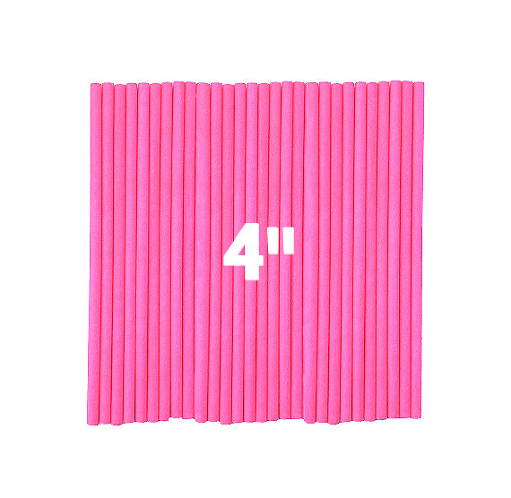 Pink Paper Lollipop Sticks: 4" | www.sprinklebeesweet.com