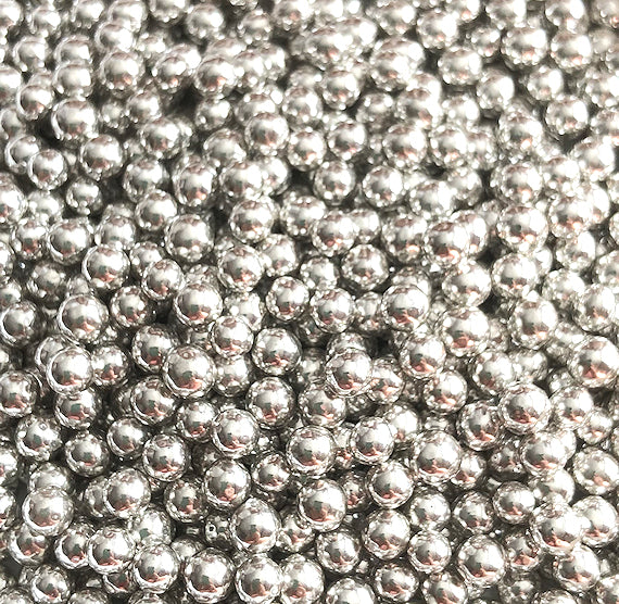 Silver Dragees: 5mm | www.sprinklebeesweet.com