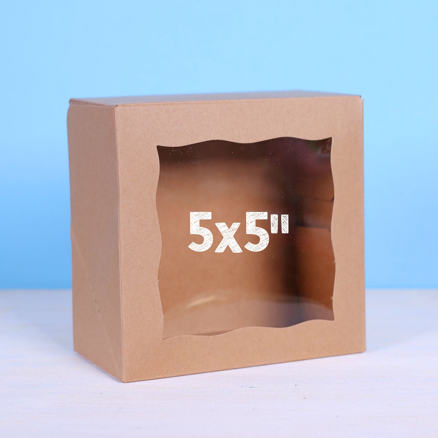 Mini Brown Bakery Boxes: 5x5" | www.sprinklebeesweet.com