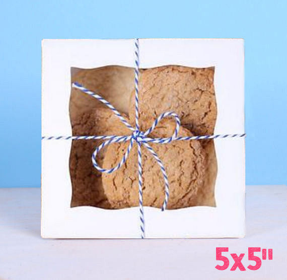 Bulk Mini White Bakery Boxes: 5x5" | www.sprinklebeesweet.com