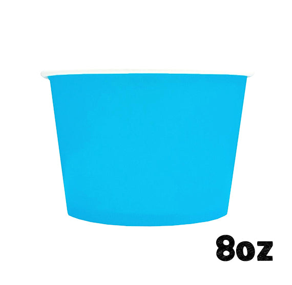 Large Blue Ice Cream Cups: 8oz | www.sprinklebeesweet.com