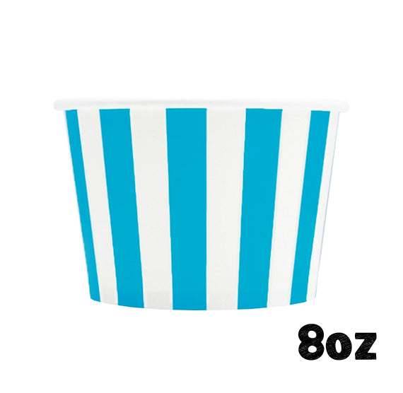 Large Blue Ice Cream Cups: Stripe | www.sprinklebeesweet.com