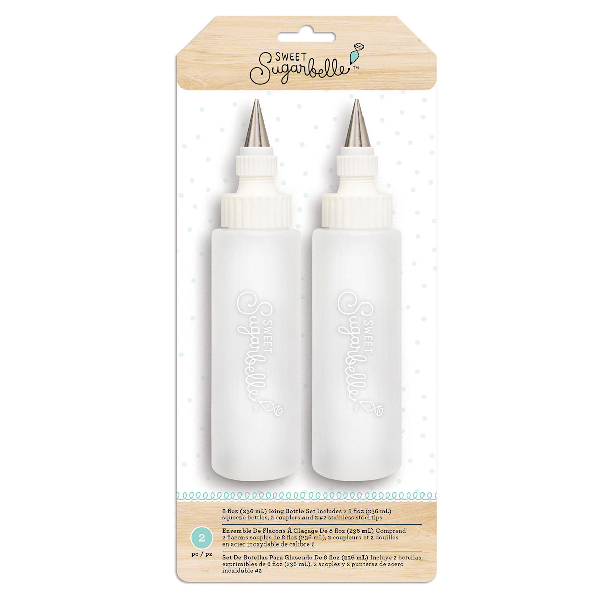 Sweet Sugarbelle Large Icing Bottle Set, 8 ounce Squeeze Bottles