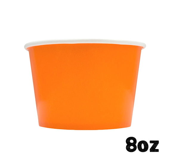 Large Orange Ice Cream Cups: 8oz | www.sprinklebeesweet.com