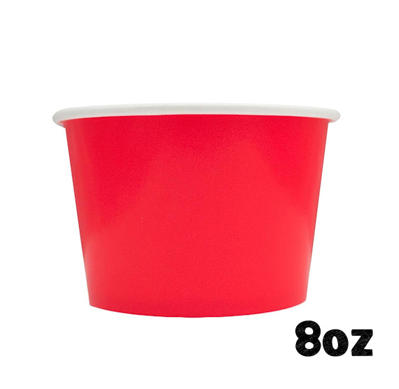 Large Red Ice Cream Cups: 8oz | www.sprinklebeesweet.com