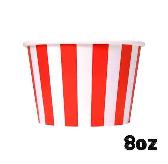 Large Red Ice Cream Cups: Stripe | www.sprinklebeesweet.com