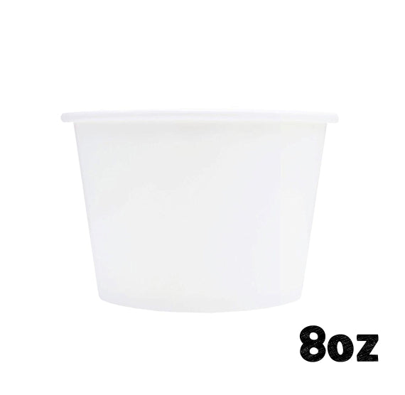 Large White Ice Cream Cups: 8oz | www.sprinklebeesweet.com