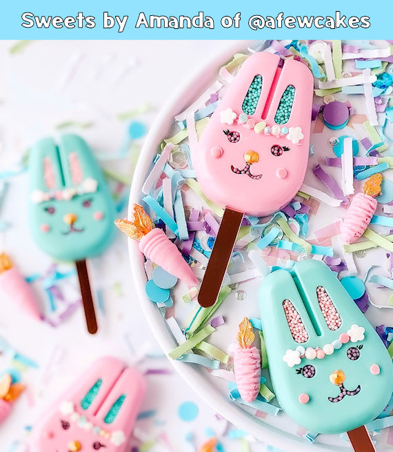 Cute Bunny Cakesicle Mold: Bunnysicle | www.sprinklebeesweet.com
