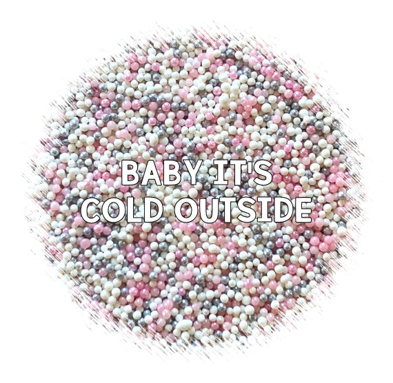 Holiday Nonpareils Mix: Baby It's Cold Outside | www.sprinklebeesweet.com