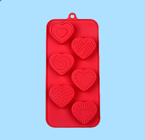 Valentine's Day Candy Mold: Assorted Hearts | www.sprinklebeesweet.com