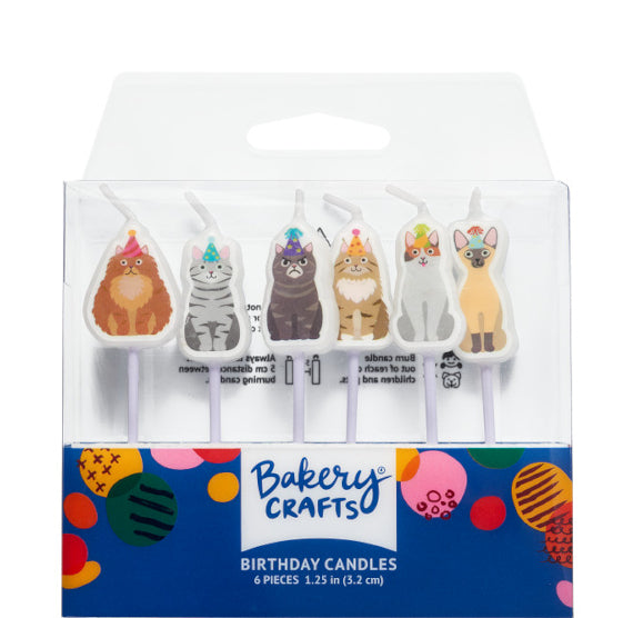 Birthday Candles: Party Cats | www.sprinklebeesweet.com