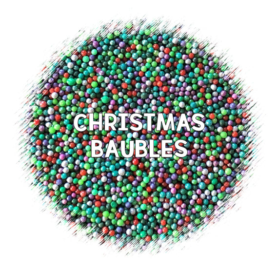 Christmas Baubles Nonpareils Mix | www.sprinklebeesweet.com