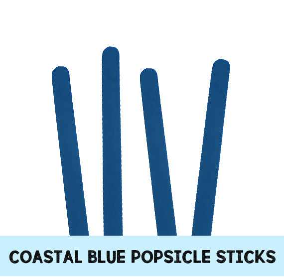 Coastal Blue Popsicle Sticks: Acrylic Popsicle Sticks | www.sprinklebeesweet.com