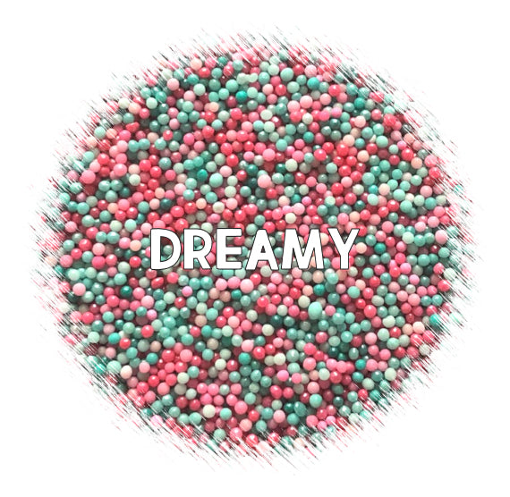 Dreamy Nonpareils Mix: Pink + Aqua | www.sprinklebeesweet.com
