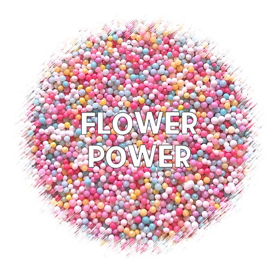 Flower Power Nonpareils Mix | www.sprinklebeesweet.com
