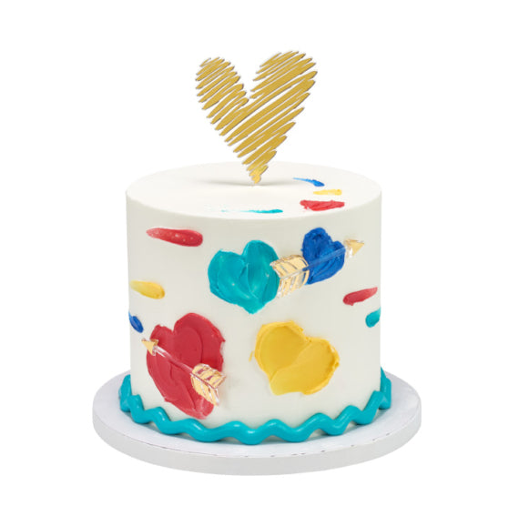 Gold Hearts Cake Topper Set | www.sprinklebeesweet.com