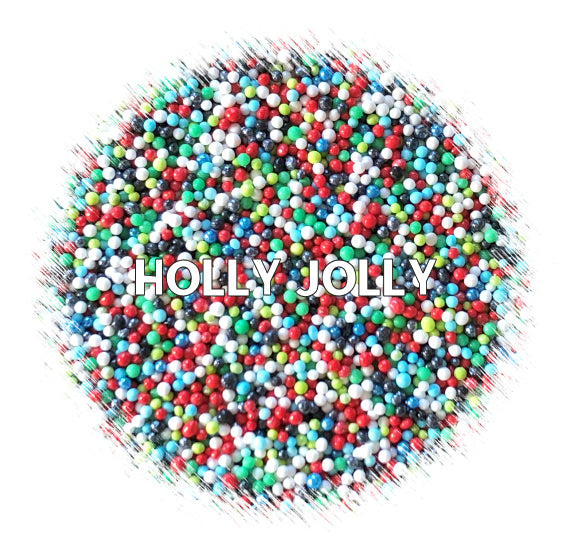 Christmas Nonpareils Mix: Holly Jolly | www.sprinklebeesweet.com