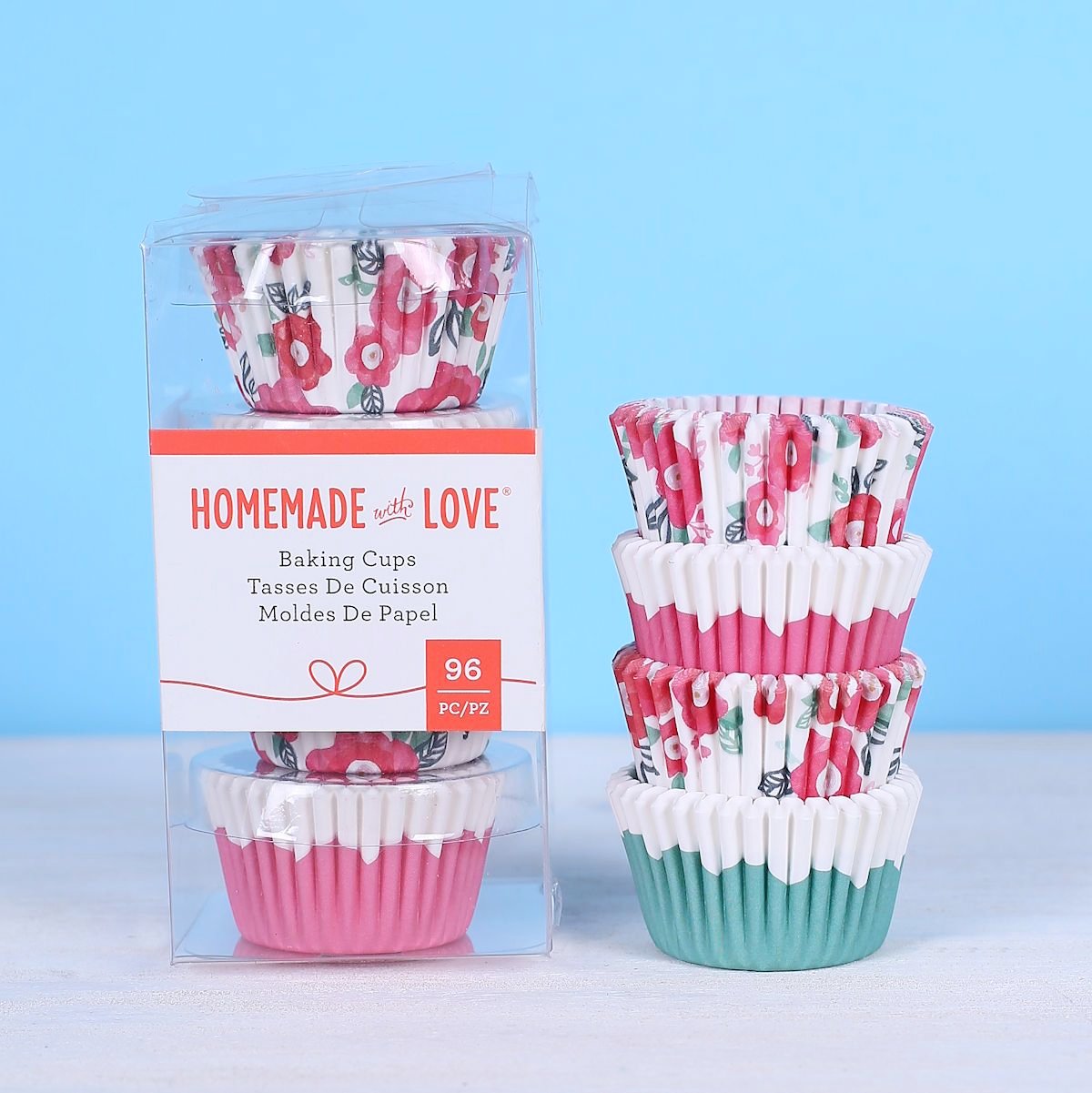 Mini Cupcake Liners: Pink Floral | www.sprinklebeesweet.com